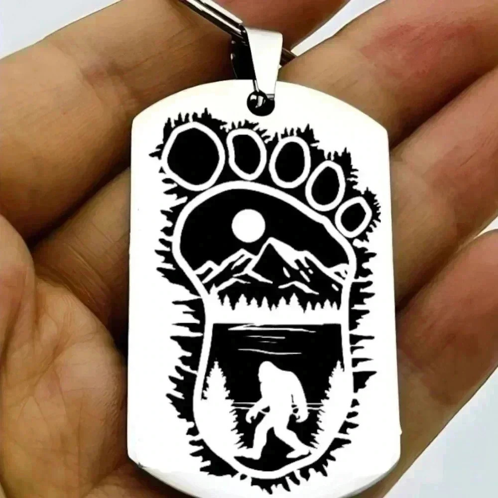 Bigfoot wild nature outdoor Life Hot foot Keychain